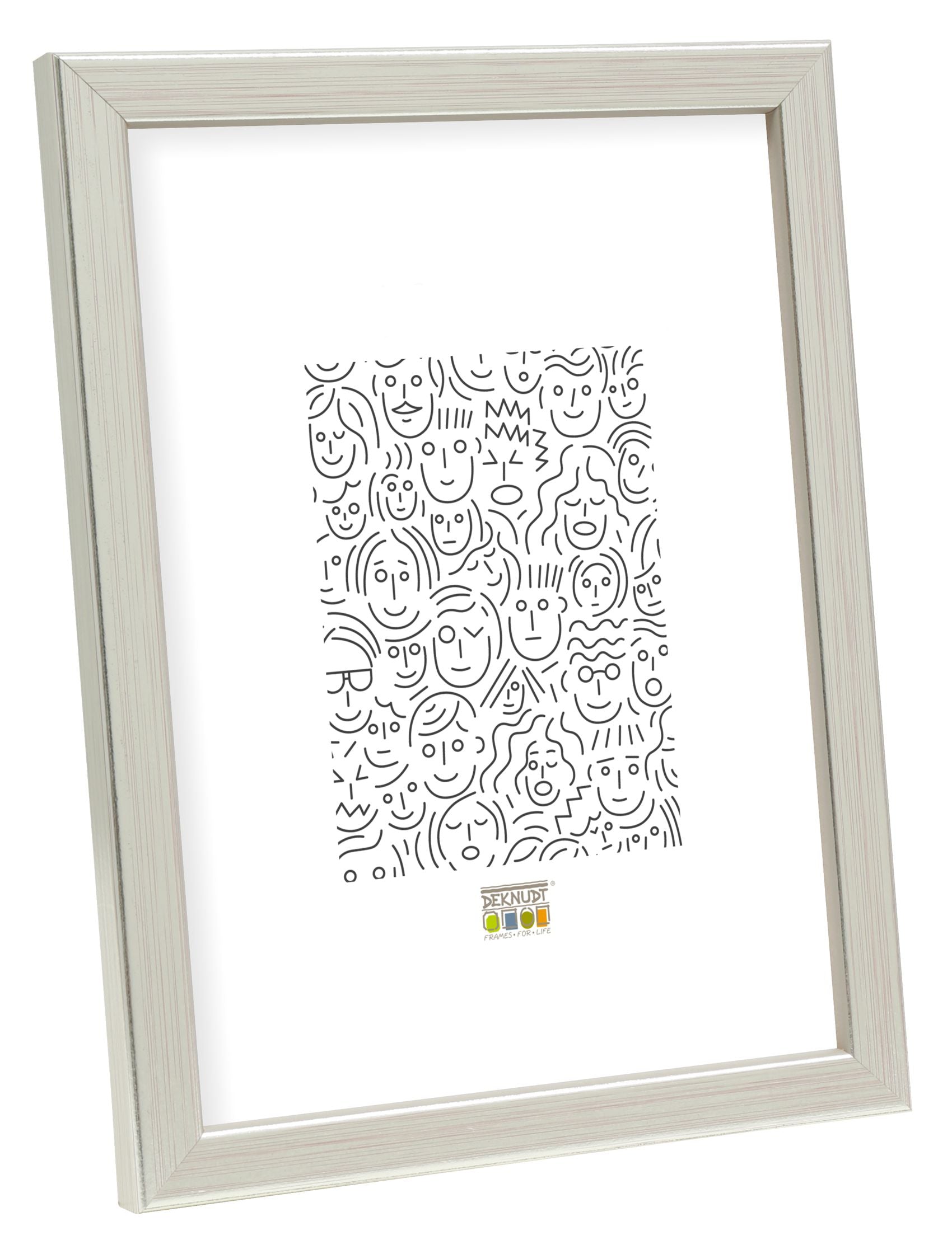 Wooden frame in silver color