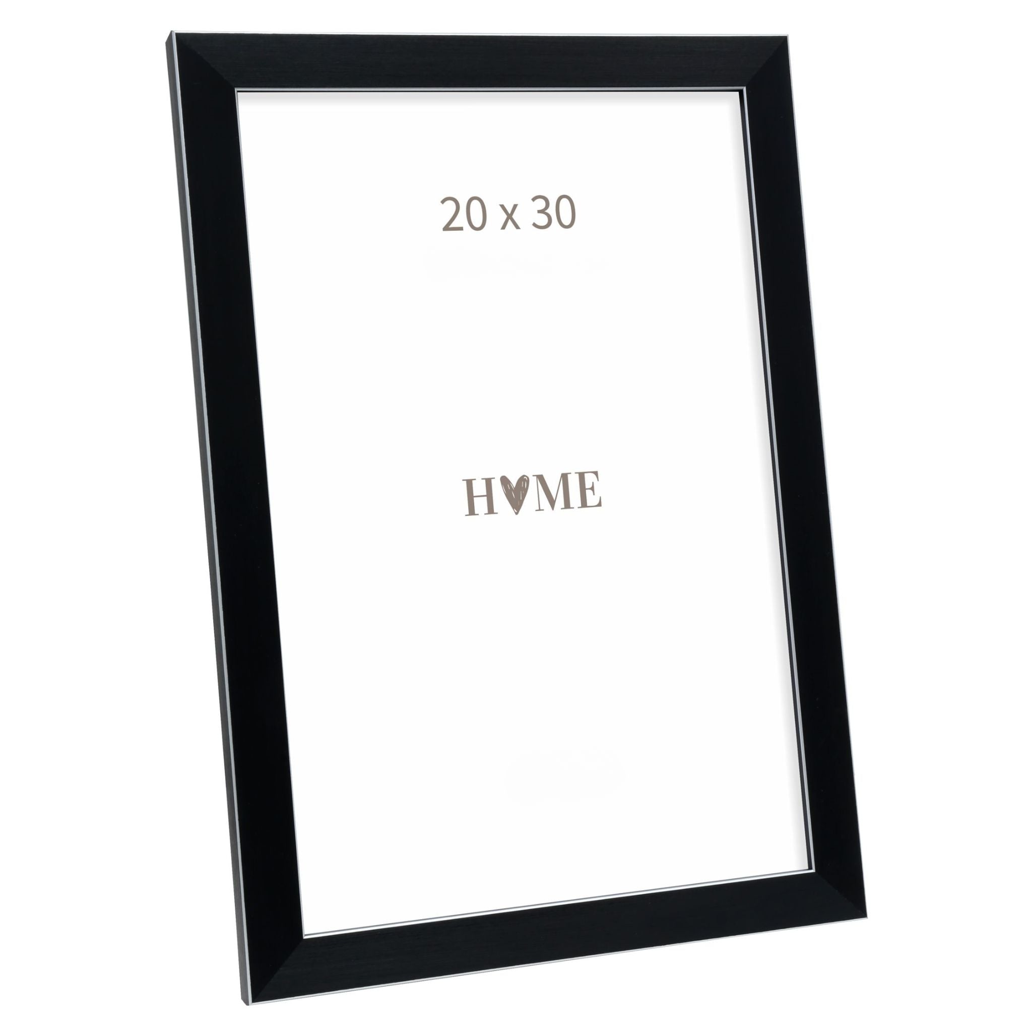 Picture frame black with silver edge