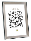 Bilderrahmen Silber mit schwarzer Kante-1