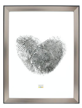 Bilderrahmen Silber mit schwarzer Kante - 0