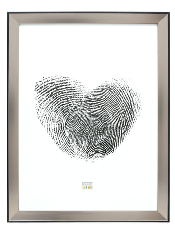 Bilderrahmen Silber mit schwarzer Kante - 0