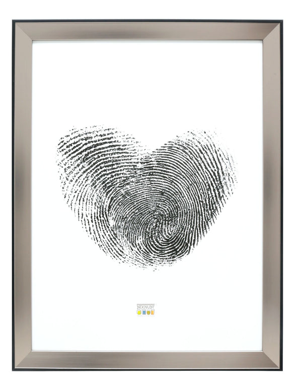 Bilderrahmen Silber mit schwarzer Kante