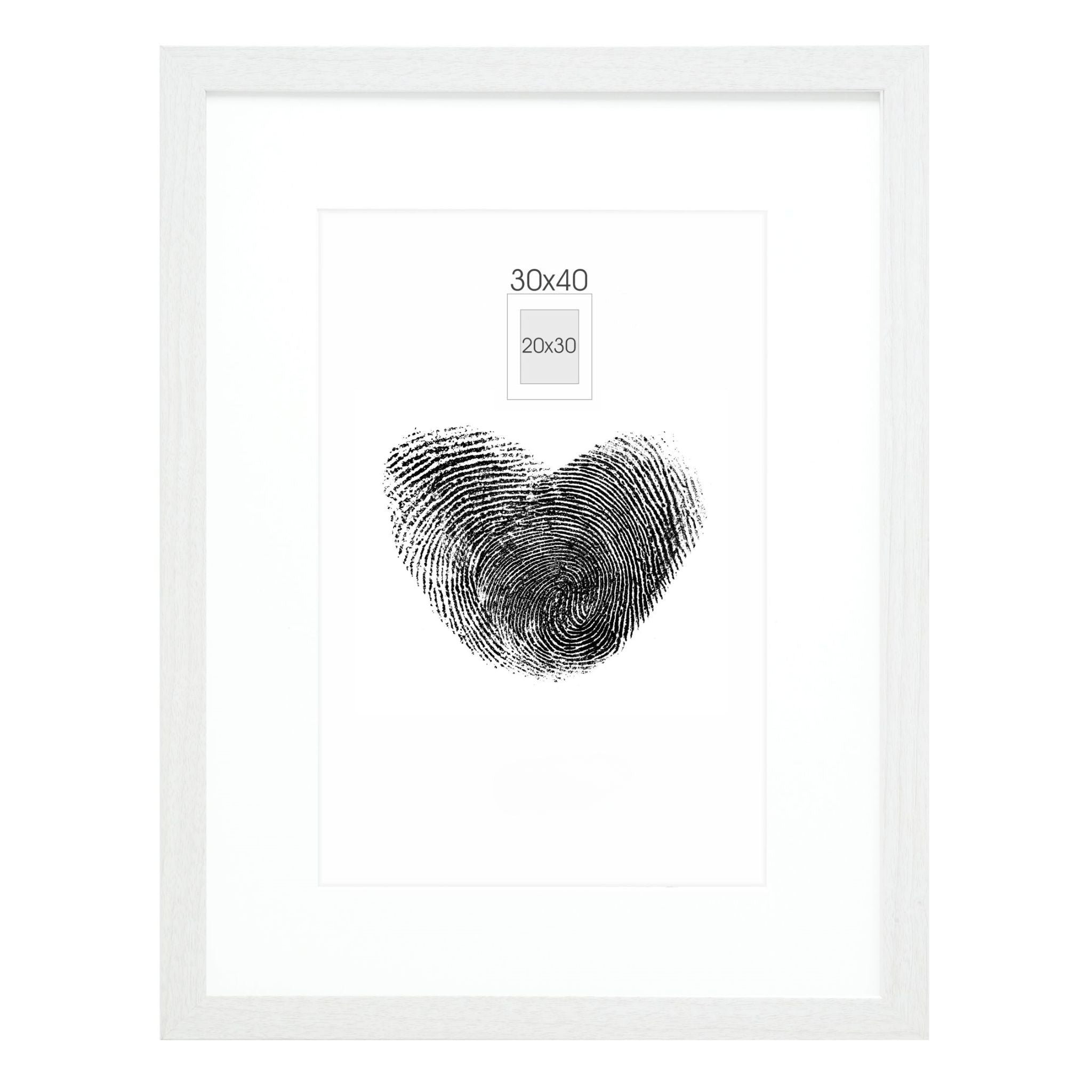 White picture frame with white insert