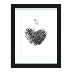 Bilderrahmen schwarz mit weißem Einleger