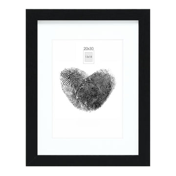 Bilderrahmen schwarz mit weißem Einleger