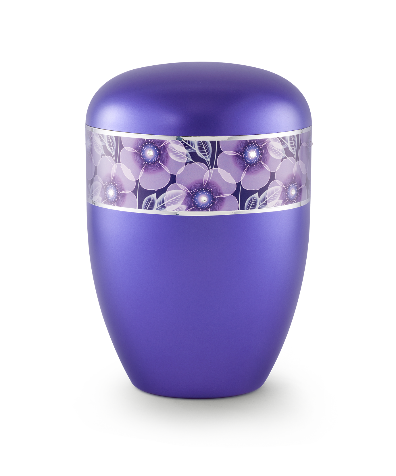 Kaufen perlmutt-violett-silberstreifen Völsing Urne Premium Edition Fleur Colour Swarovski®