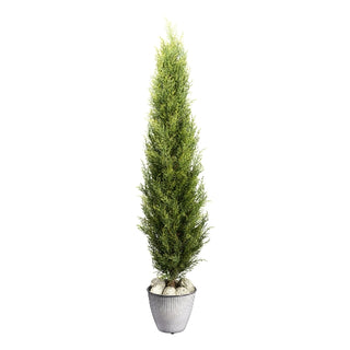 Kaufen mit-metall-ubertopf Thuja smaragd Kunstpflanze deko
