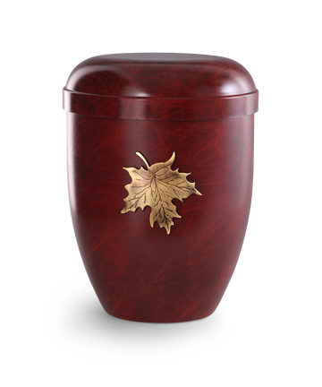 Völsing classic natural fabric urn maple leaf