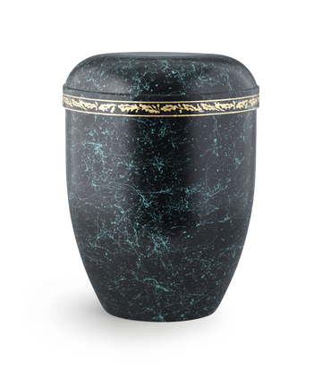 Völsing classic natural fabric urn oak leaves decorative ribbon