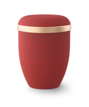 Völsing natural fabric urn gold rim-3