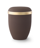 Völsing natural fabric urn gold rim-5