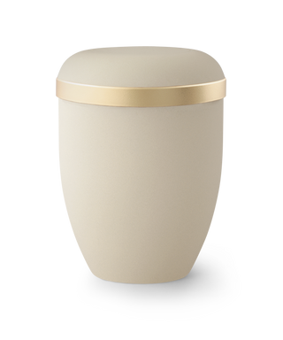 Kaufen samtton-creme Völsing Naturstoff Urne Goldrand