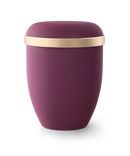 Völsing natural fabric urn gold rim-6