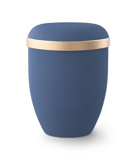 Völsing natural fabric urn gold rim