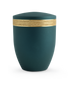 Velvet Petrol/mattgolden eingefasstes glitzerndes Dekor
