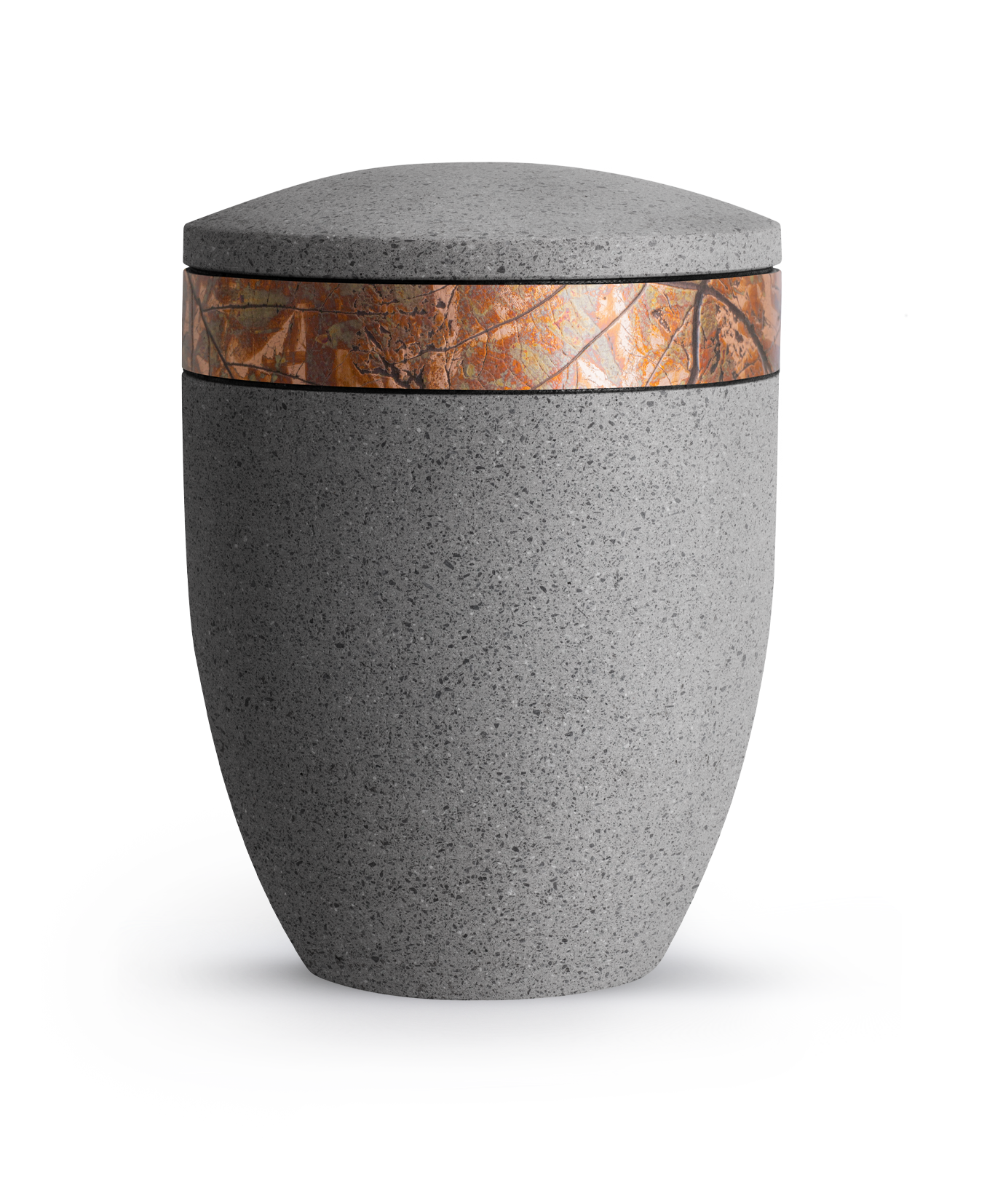 Kaufen betongrau-kupfer-mit-blattermuster Völsing Urne Edition Marbella