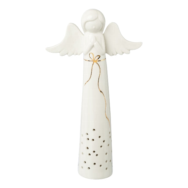 Angel porcelain tealight decoration white