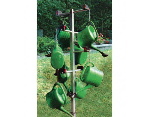 Watering can stand with 8 cans
