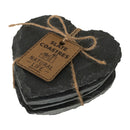 Cuori di ardesia neri 4 pezzi-1