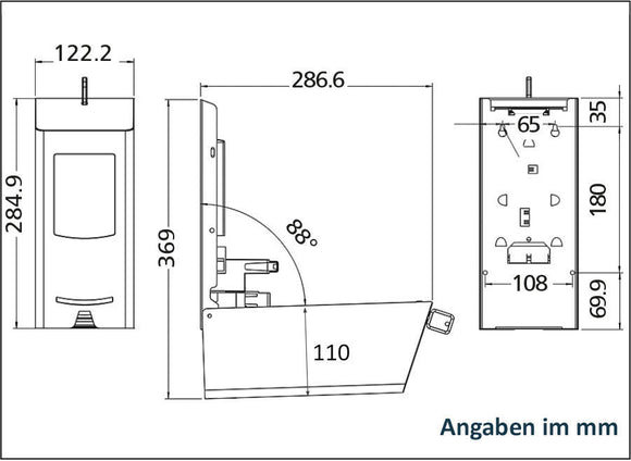 Hartmann CleanSafe extra touchless Spender  1 Ltr.-Flasche