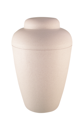 Organic urn VALE white