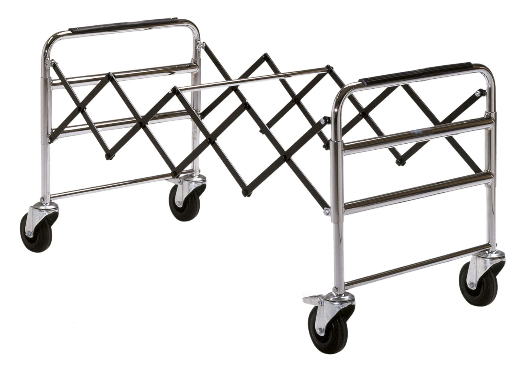 Scissor trolley can be pulled apart lengthways