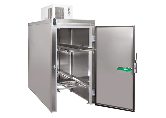 Edelstahl Leichenkühlzelle Frontlader