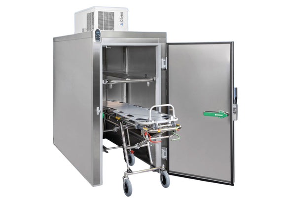 Edelstahl Leichenkühlzelle Frontlader