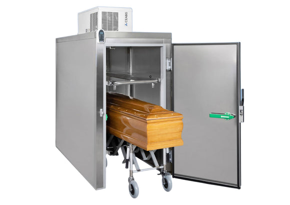 Leichenkühlzelle Frontlader für 2 Körper