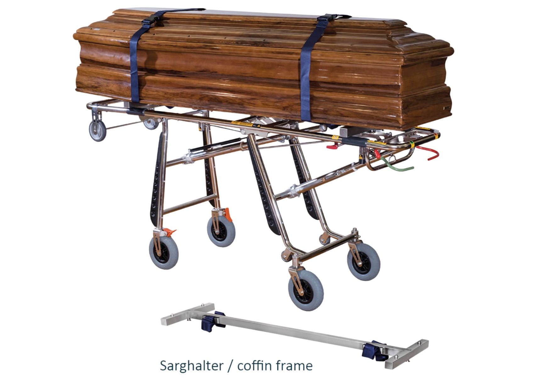 Adjustable coffin holder for roll-in chassis - 0