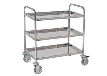 Edelstahl Beistellwagen 3 Böden