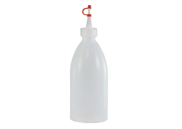 Leerflasche mit Trichteraufsatz, 500 ml-Flasche