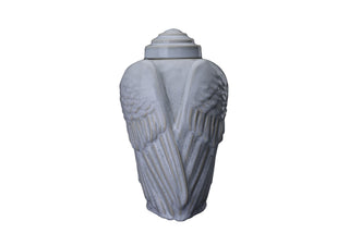 Kaufen grau-melange Urne Flügel Keramik