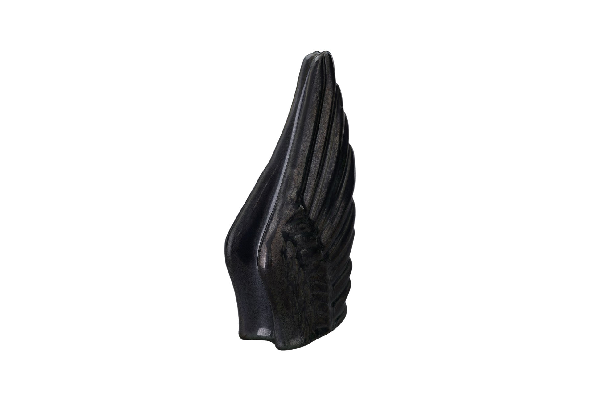 Kaufen schwarz-melange Gedenkurne Flügel Keramik