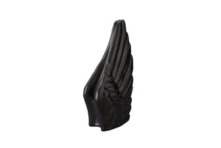 Kaufen schwarz-glanzend Gedenkurne Flügel Keramik