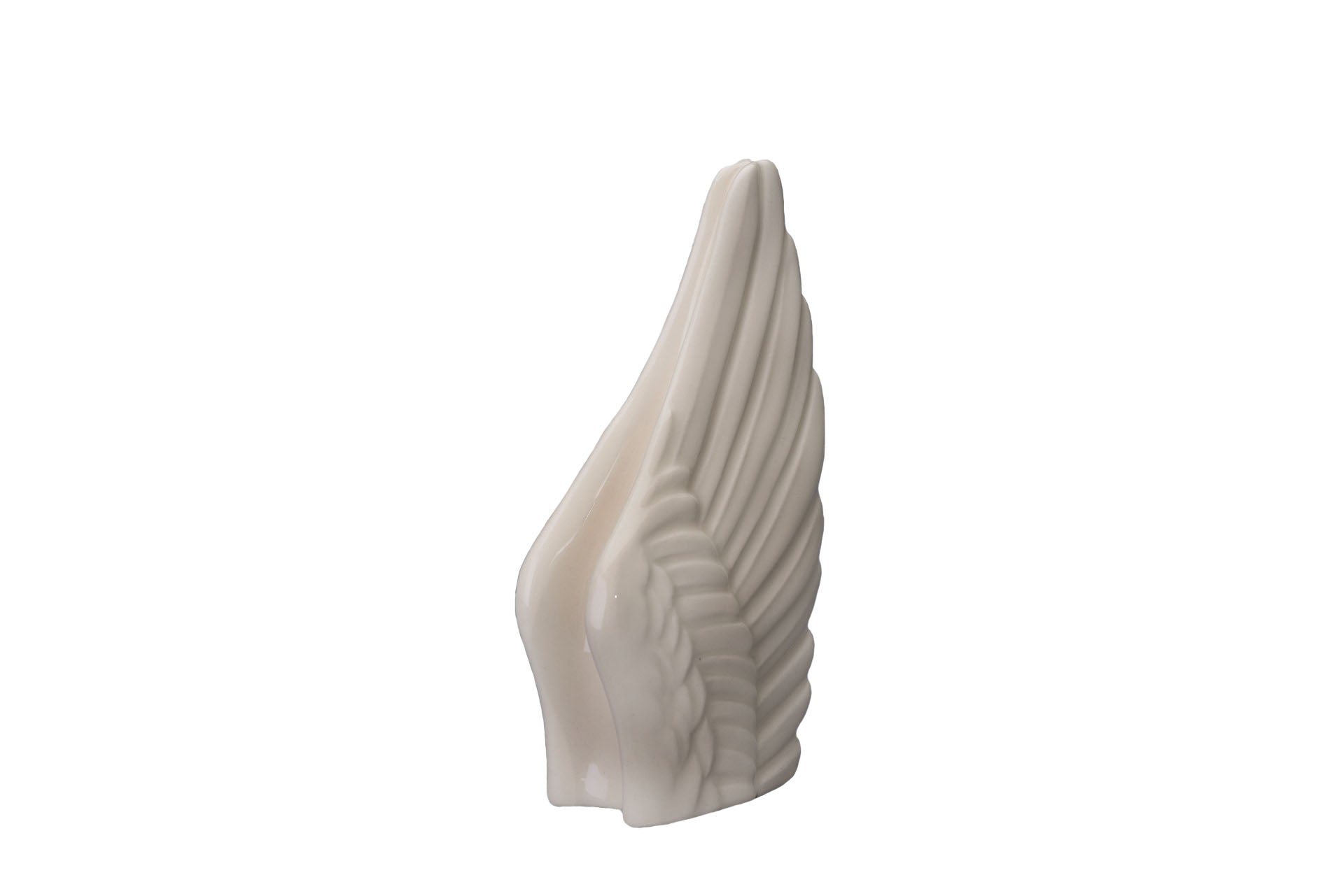Ceramic memorial urn wing