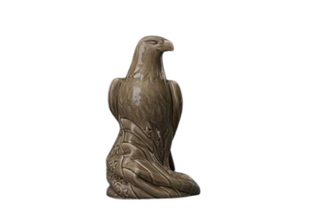 Kaufen beige-grau Urne Adler Keramik