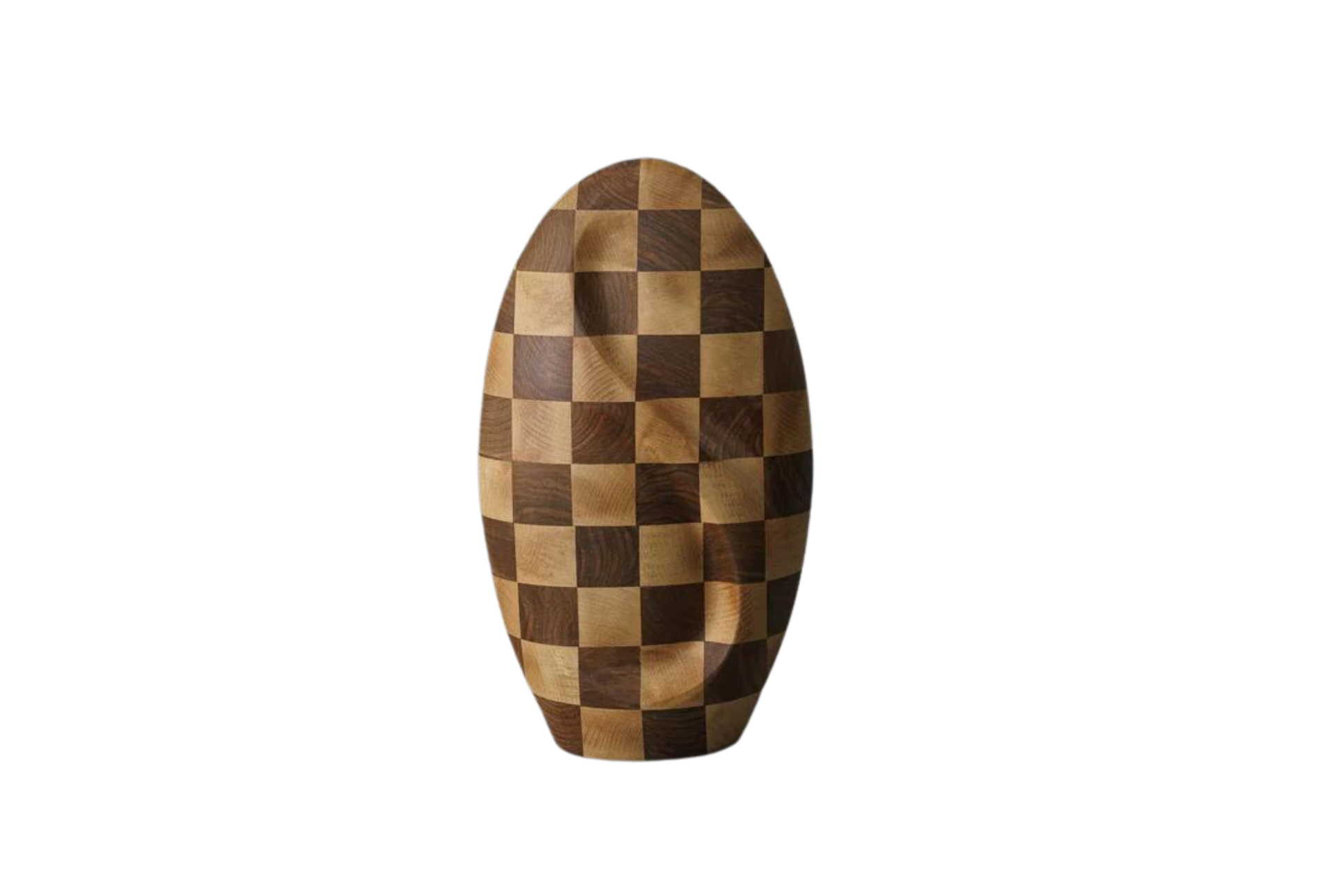 Wooden urn eternity walnut checkered
