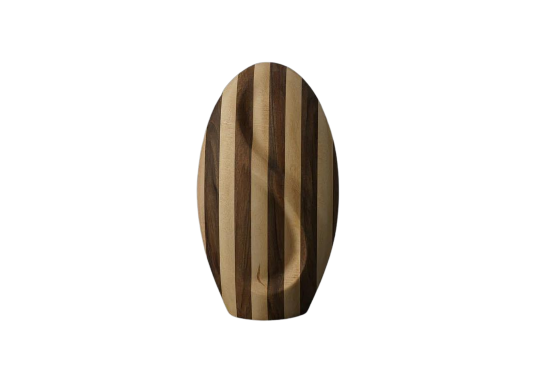 Wooden urn eternity walnut striped