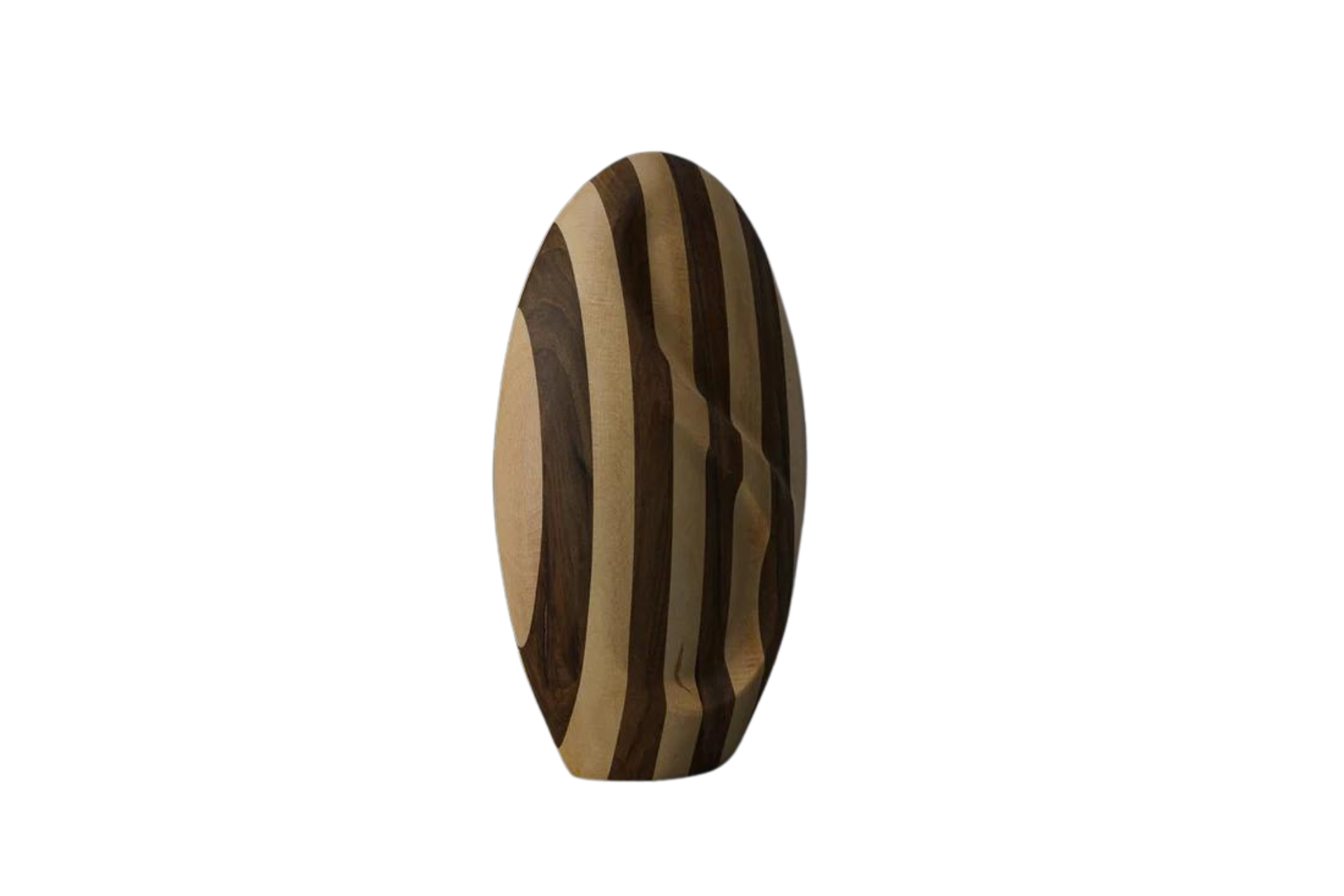 Wooden urn eternity walnut striped