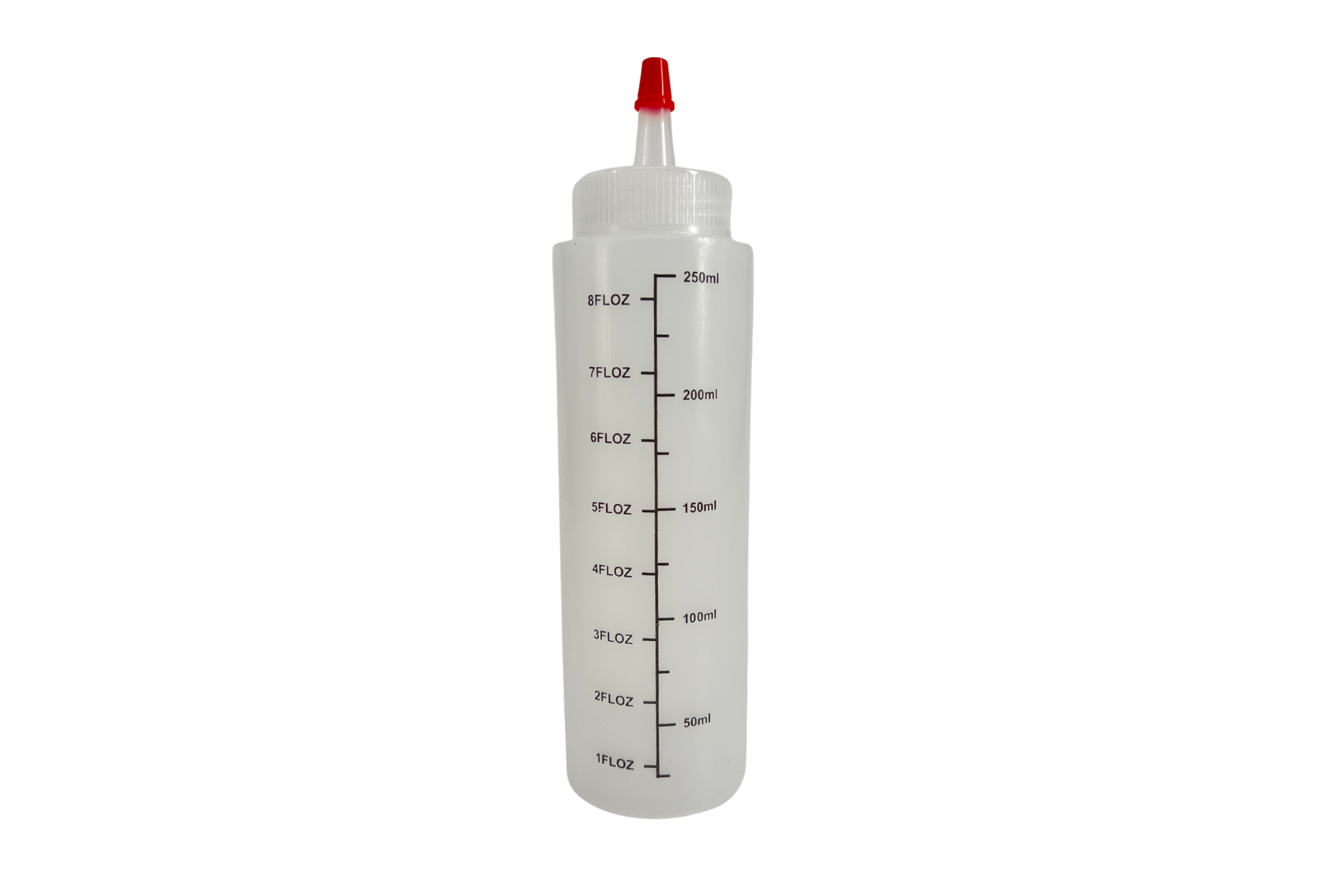 Dosing bottle with funnel attachment, 250 ml bottle