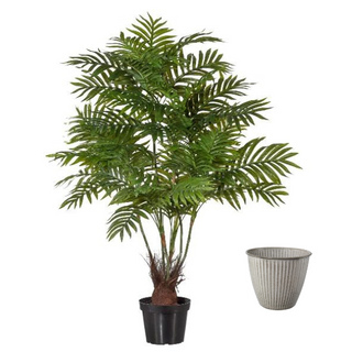 Kaufen mit-metall-ubertopf Areca Palme Kunstpflanze Real Touch deko