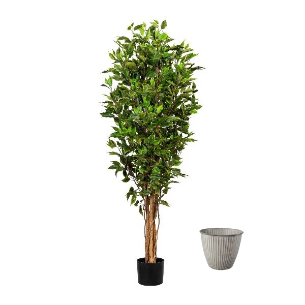 Kaufen mit-metall-ubertopf Ficus Benjamini Kunstpflanze UV-beständig deko