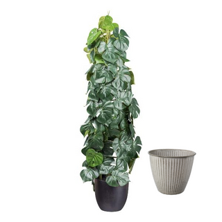 Kaufen mit-metall-ubertopf Splitphilodendron Kunstpflanze deko