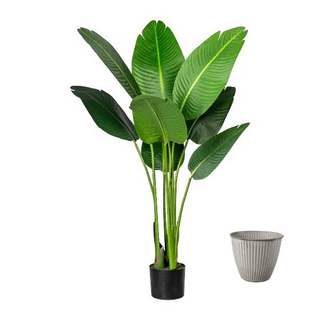 Kaufen mit-metall-ubertopf Strelitzia Nicolai Kunstpflanze deko