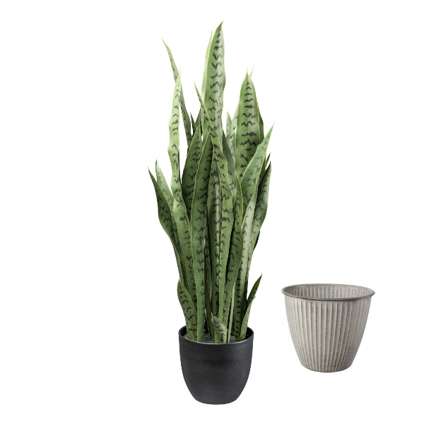Kaufen mit-metall-ubertopf Sanseveria Kunstpflanze deko