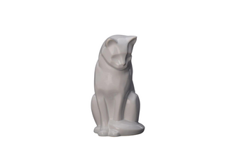 Kaufen weiss Tierurne Katze Keramik