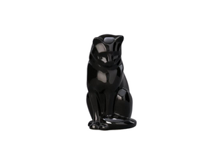 Kaufen schwarz-glanzend Tierurne Katze Keramik