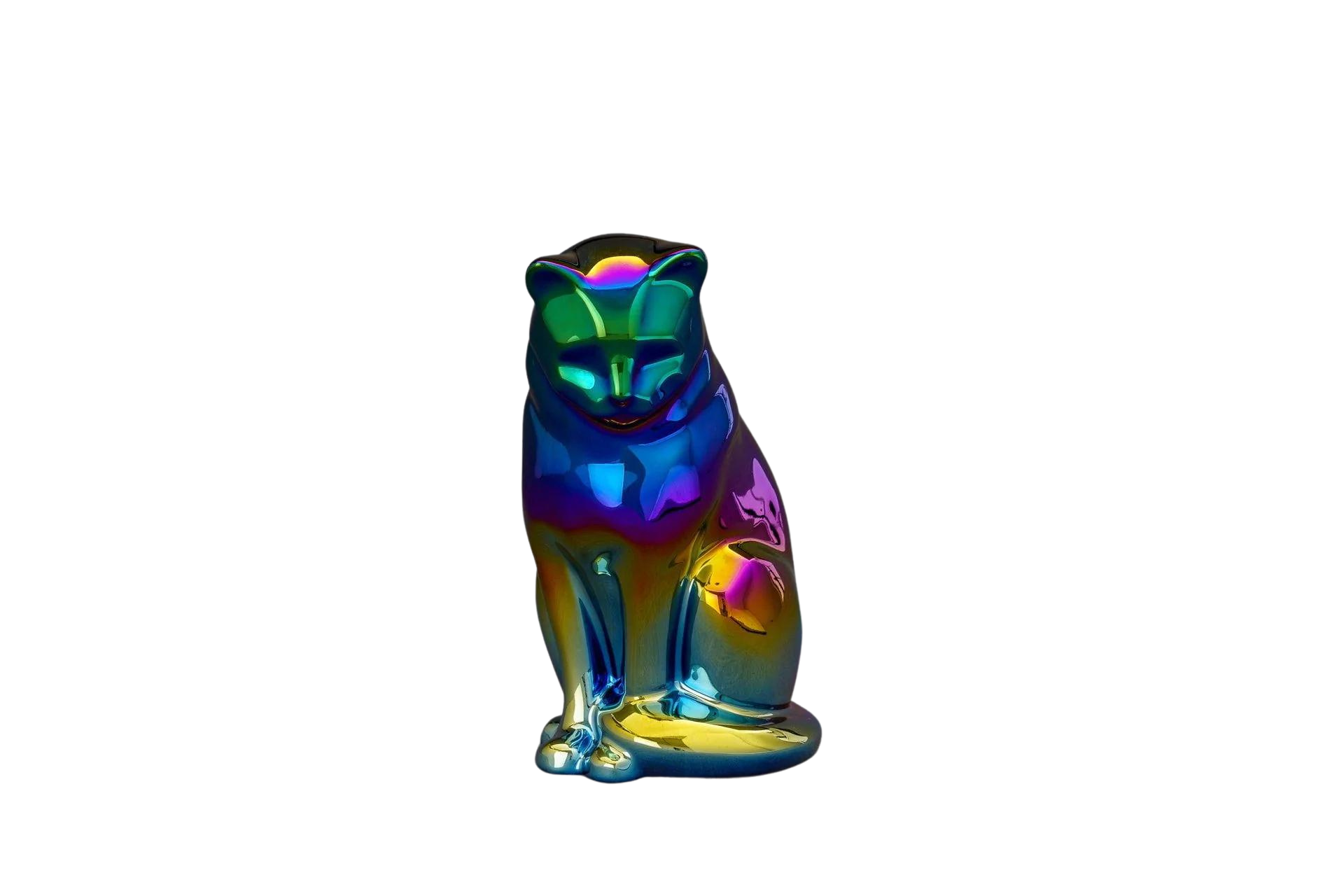 Kaufen regenbogen-holografie Tierurne Katze Keramik