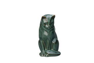 Kaufen grun-melange Tierurne Katze Keramik